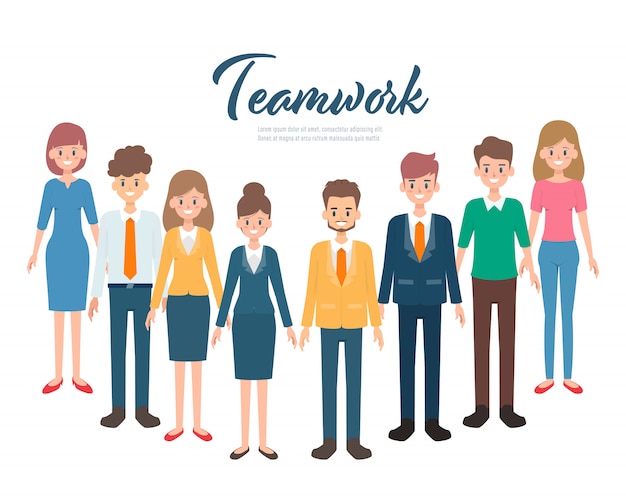 Premium Vector | Teamwork business people character concept.