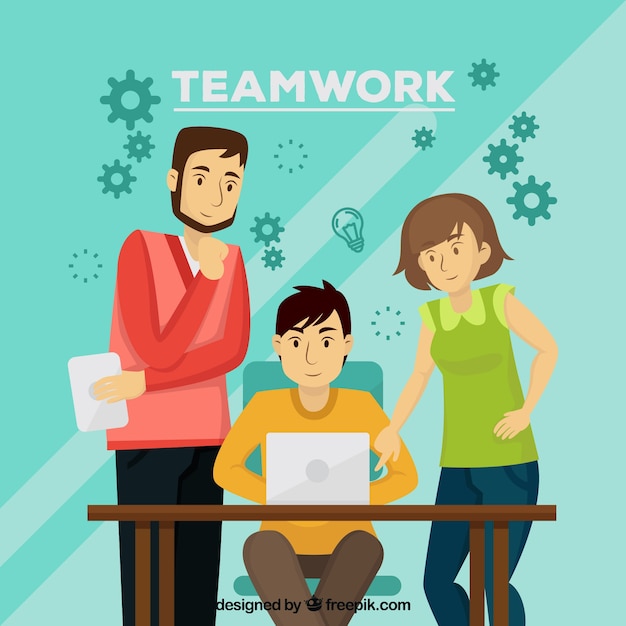 Teamwork concept with persons