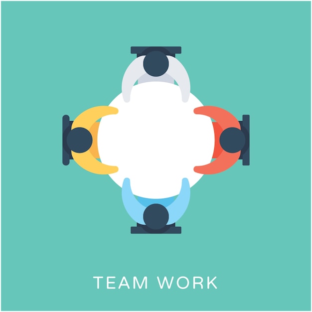 Premium Vector | Teamwork flat vector icon