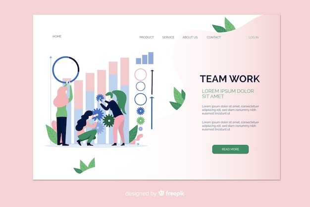 Download Free Download This Free Vector Teamwork Illustration Landing Page Use our free logo maker to create a logo and build your brand. Put your logo on business cards, promotional products, or your website for brand visibility.