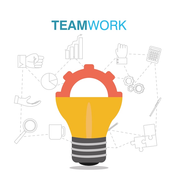 Download Free Teamwork With Ideas Vector Illustration Graphic Design Premium Use our free logo maker to create a logo and build your brand. Put your logo on business cards, promotional products, or your website for brand visibility.