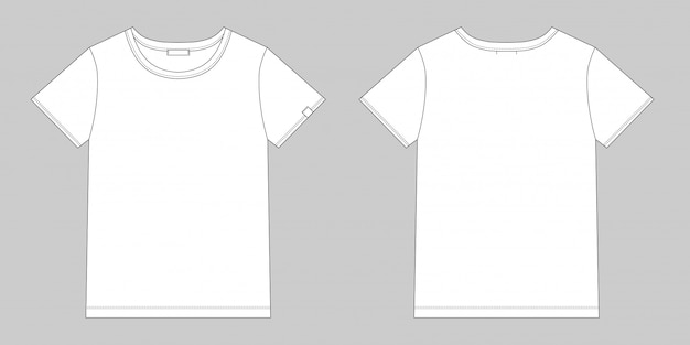 Download Technical sketch unisex t shirt. blank t-shirt design ...