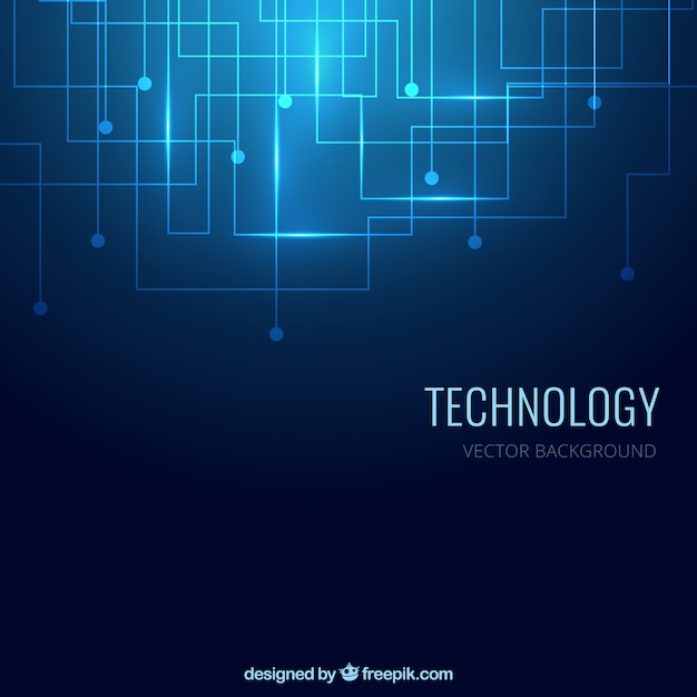 Technology background in blue color | Free Vector