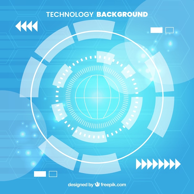 Technology background with dots ans lines Free Vector