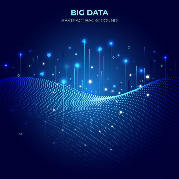 Technology big data gradient background | Premium Vector