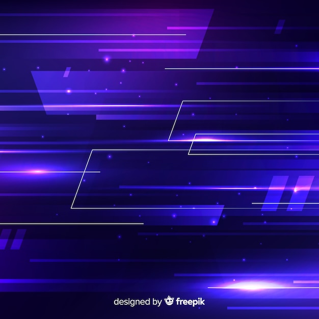 Technology concept background with neon light Vector | Free Download