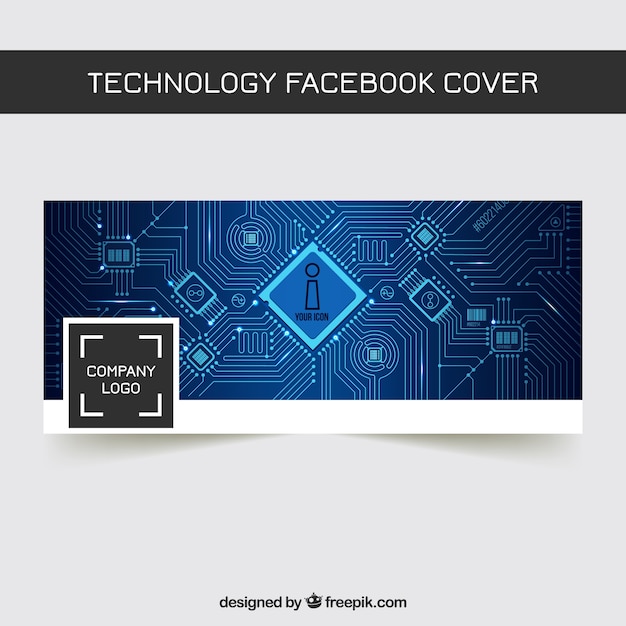 Technology facebook abstract cover