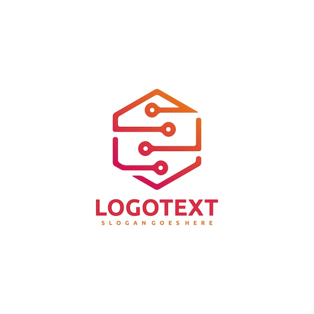 Premium Vector | Technology hexagonal logo