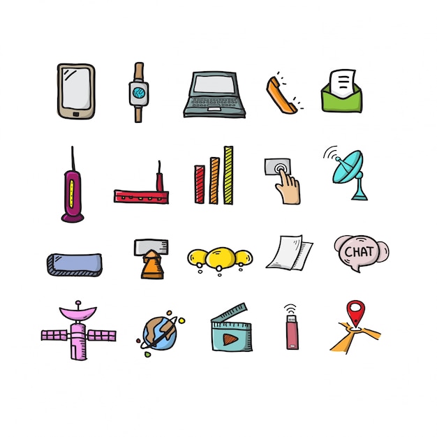 Technology icons collection | Free Vector