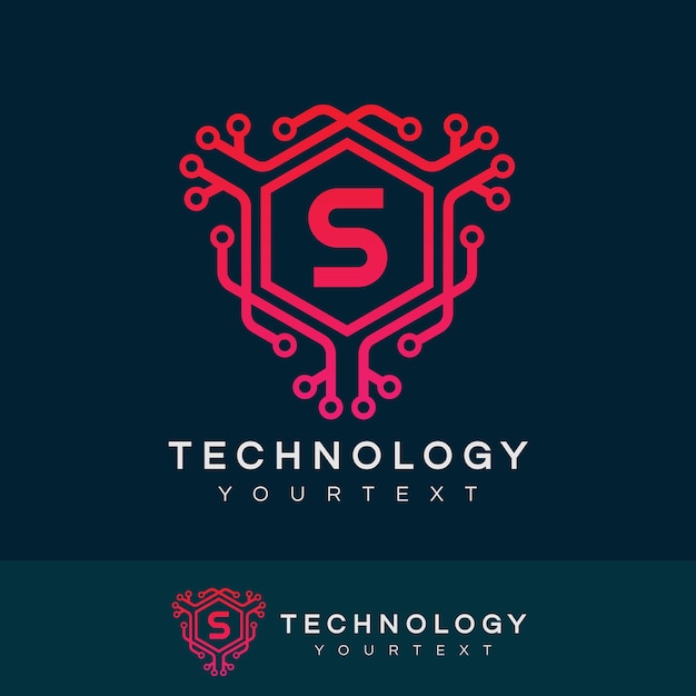 Premium Vector | Technology initial letter s logo design