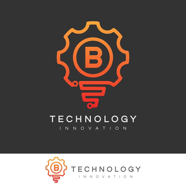 Premium Vector | Technology Innovation Initial Letter B Logo Design