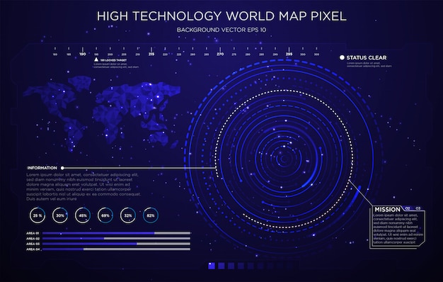 テクノロジーインターフェイスの壁紙の背景デザイン プレミアムベクター
