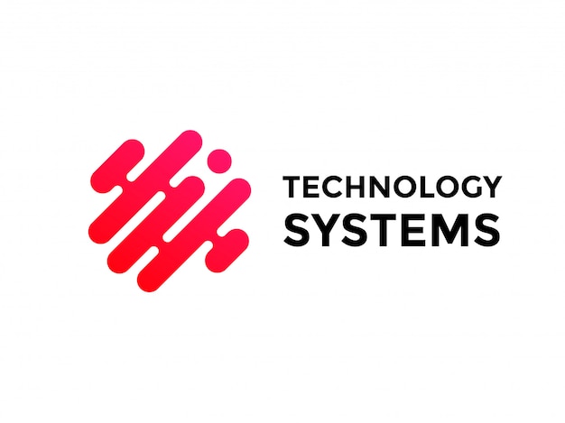 Technology logo simple tech design Premium Vector