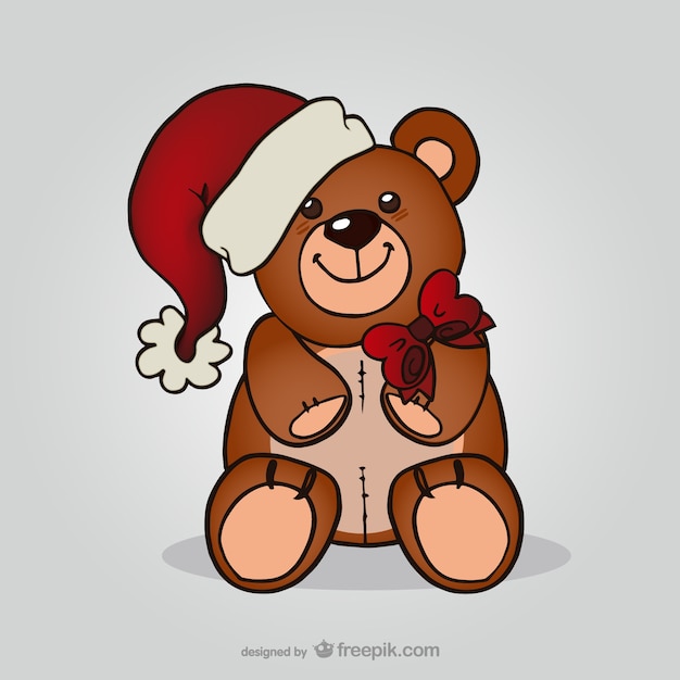 teddy bear with christmas hat