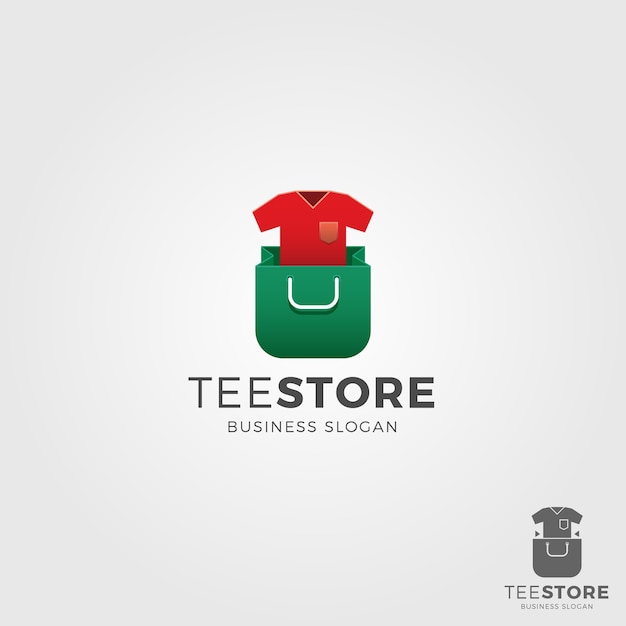 Premium Vector | Tee strore logo template