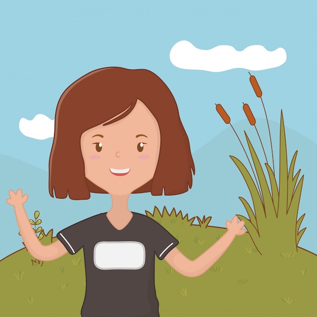 Free Vector | Teenager girl cartoon