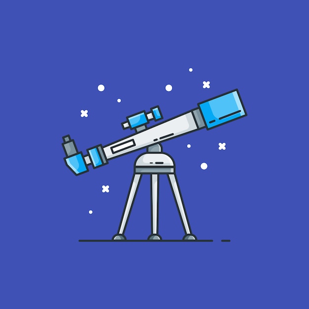 望遠鏡イラスト プレミアムベクター