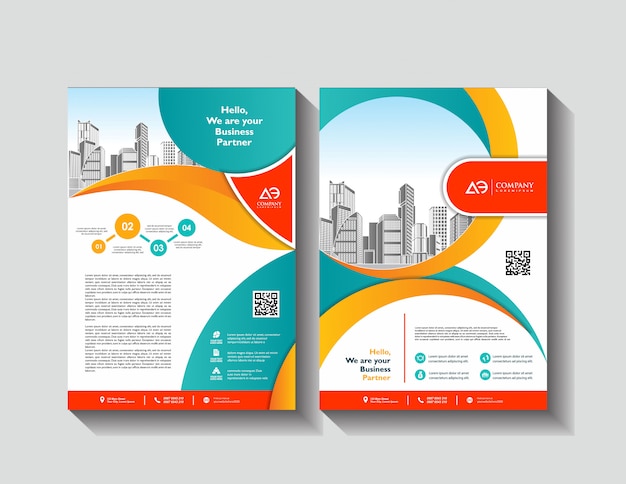 Premium Vector Template In Size Annual Report Brochure Design Flyer Promotion