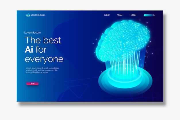 Download Free Template Artificial Intelligence Landing Page Free Vector Use our free logo maker to create a logo and build your brand. Put your logo on business cards, promotional products, or your website for brand visibility.