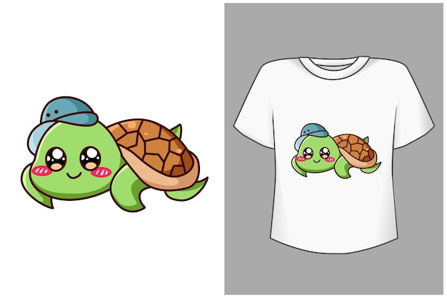 Premium Vector | Template cute and funny turtle cartoon illustration