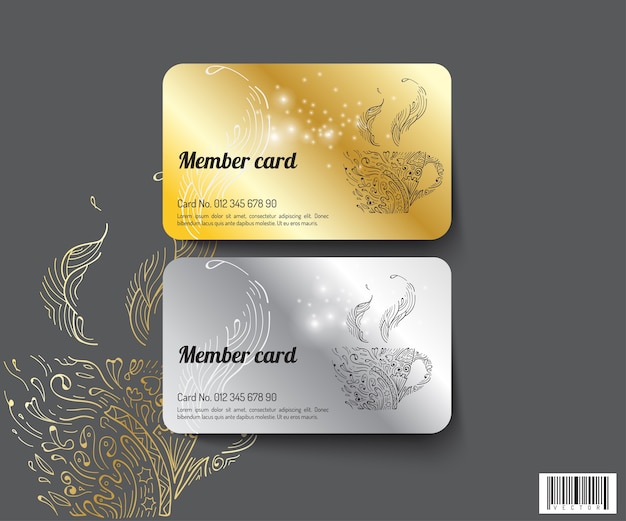 Download Template design member card Vector | Premium Download