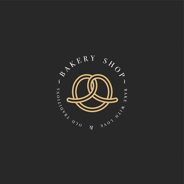 Download Free Template And Emblem Pretzel Bake Icon For Bakery Sweet Shop Use our free logo maker to create a logo and build your brand. Put your logo on business cards, promotional products, or your website for brand visibility.