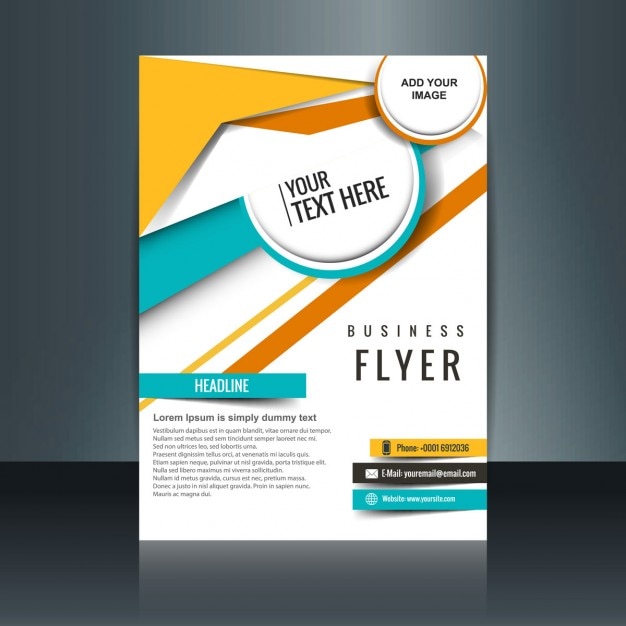 Free Vector | Template of flyer with modern shapes