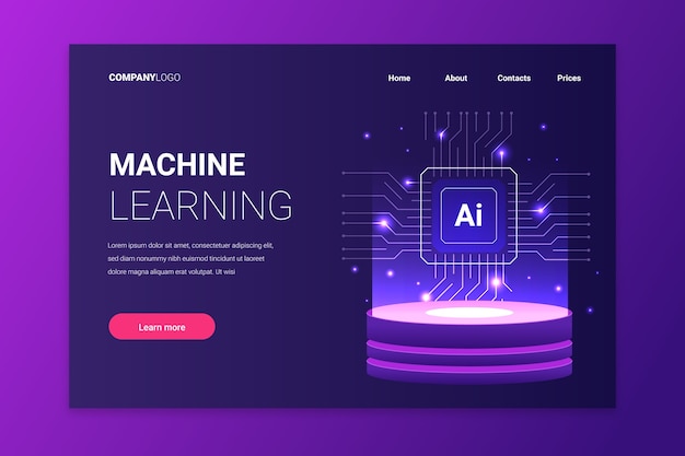 Download Free Template Landing Page Artificial Intelligence Free Vector Use our free logo maker to create a logo and build your brand. Put your logo on business cards, promotional products, or your website for brand visibility.