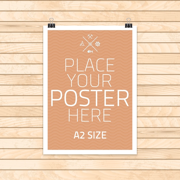 Template of frame with poster Vector | Free Download