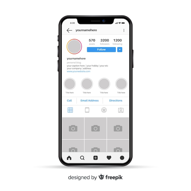 Iphoneのinstagramフォトフレームのテンプレート 無料のベクター