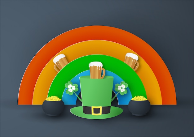 Template for st. patrick's day on sunday Premium Vector