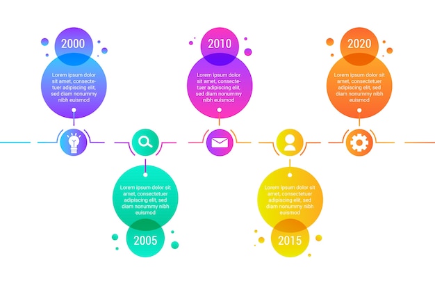 Free Vector | Template for timeline infographic