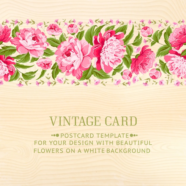  Template  with a floral  border Vector Premium Download