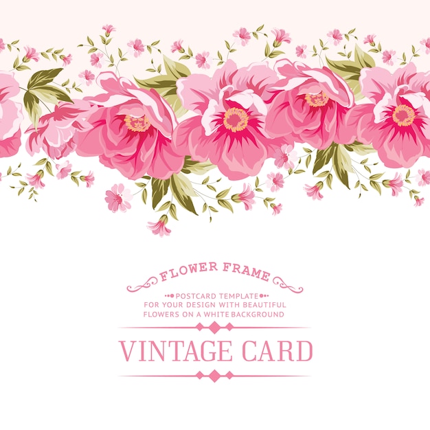 Download Premium Vector | Template with a floral border