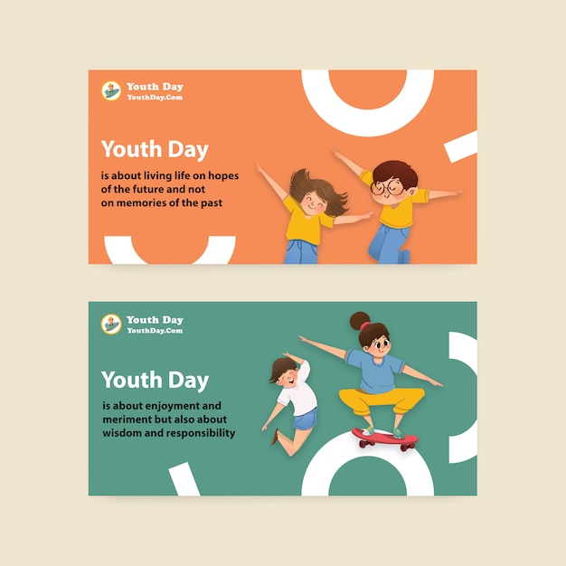 Download Free Template With Youth Day Design For International Youth Day Social Use our free logo maker to create a logo and build your brand. Put your logo on business cards, promotional products, or your website for brand visibility.