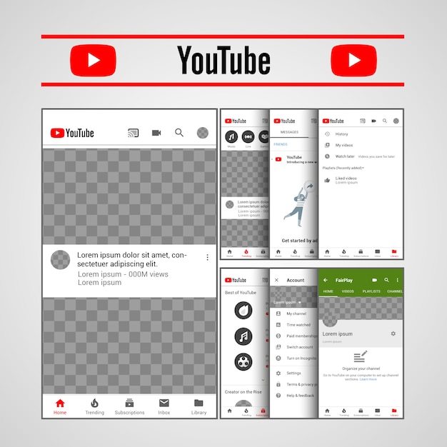 Download Free Template Youtube Ux Premium Vector Use our free logo maker to create a logo and build your brand. Put your logo on business cards, promotional products, or your website for brand visibility.