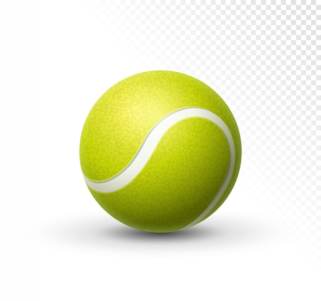 テニスボールは白で隔離されます 緑の現実的なテニスボールクリップアートデザイン背景クローズアップ プレミアムベクター