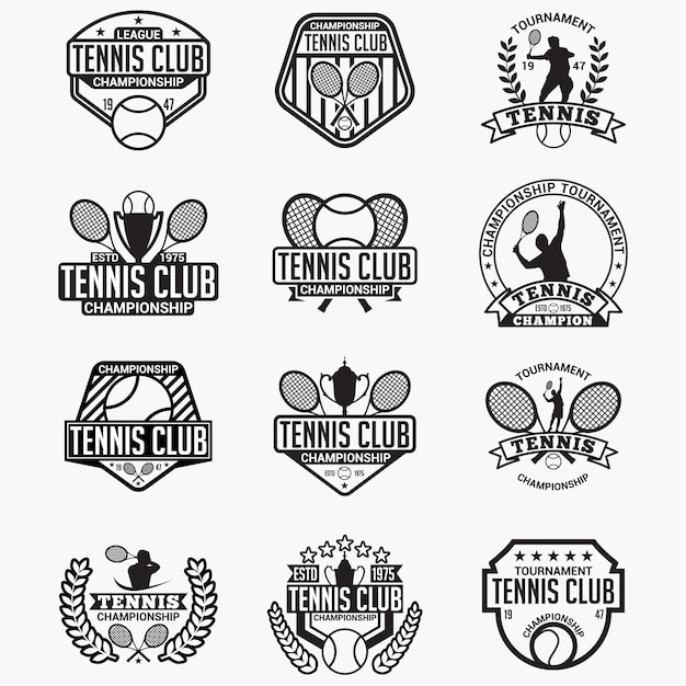 Download Free Tennis Club Badges Logos Premium Vector Use our free logo maker to create a logo and build your brand. Put your logo on business cards, promotional products, or your website for brand visibility.