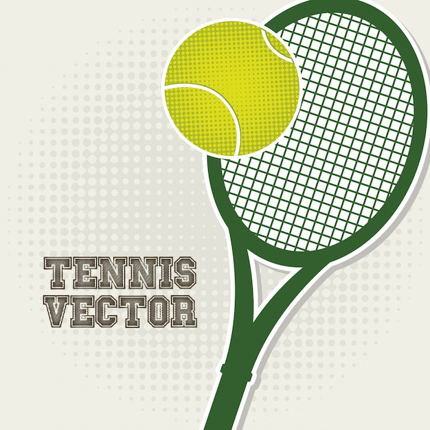 テニス ビンテージ 背景 ベクトル イラスト プレミアムベクター