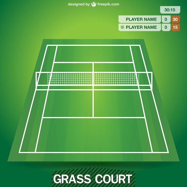 Tennis field in green