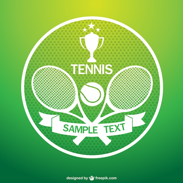Tennis logo with rackets