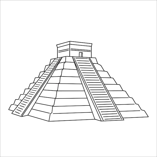 Premium Vector | Teotiukan - the city of the gods. ancient tomb. black ...