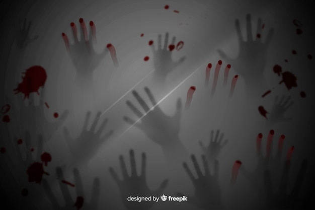 Terrifying Hands Realistic Halloween Background