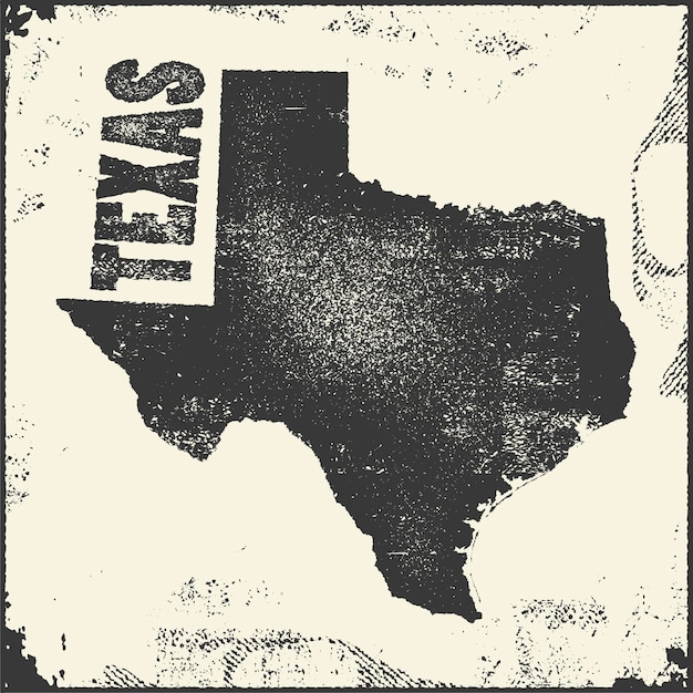 Premium Vector | Texas map stamp.