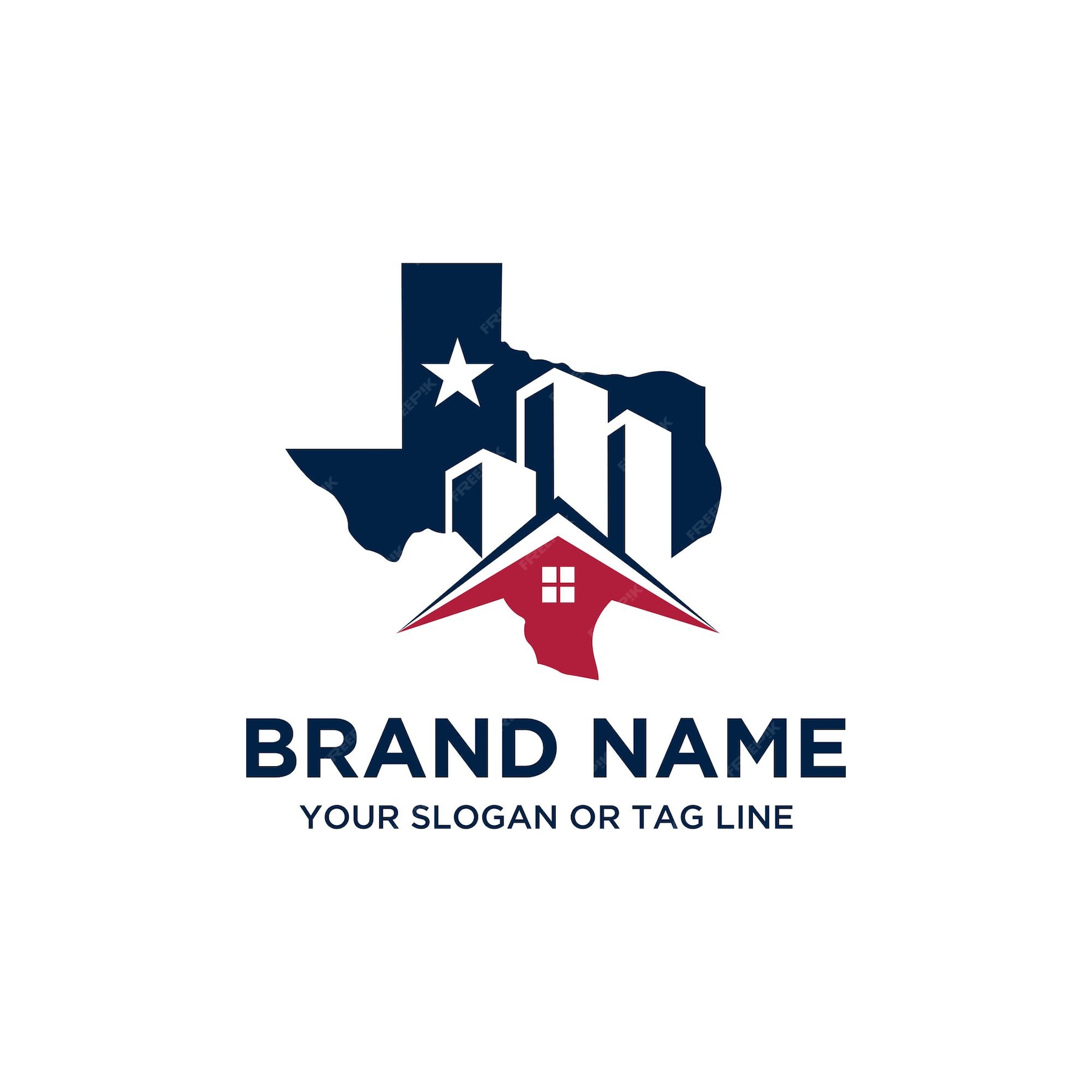 Premium Vector | Texas real estate logo