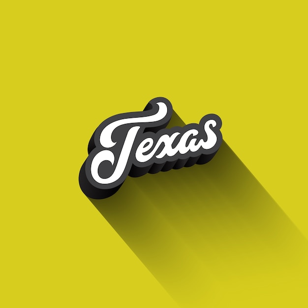 Free Vector | Texas text calligraphy vintage retro lettering