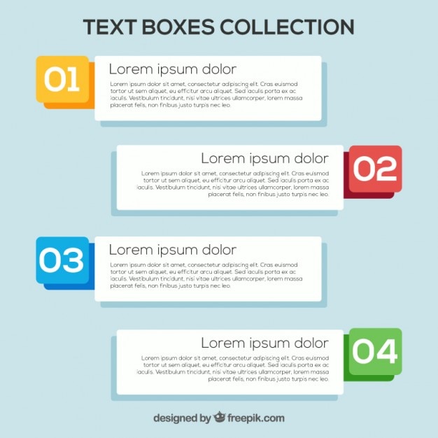 text-boxes-collection-vector-premium-download