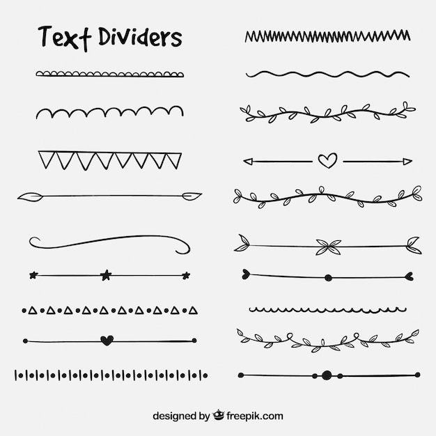 Download Free Vector | Text dividers collection