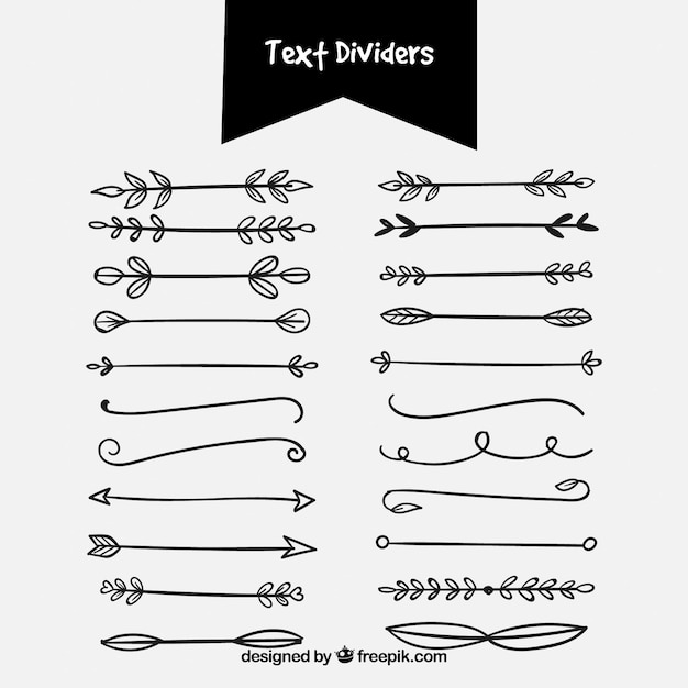 Download Text dividers collection Vector | Free Download