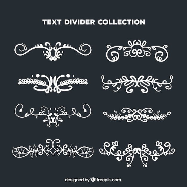 Text Dividers Collection Free Vector 2711